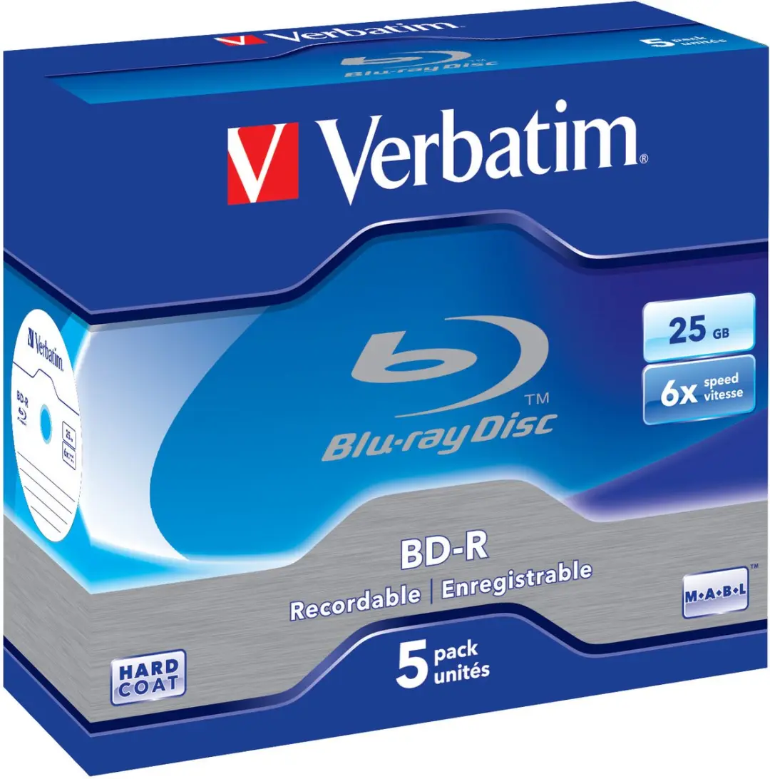 Verbatim 43715 BD-R Schijven 25GB - 5 Stuks