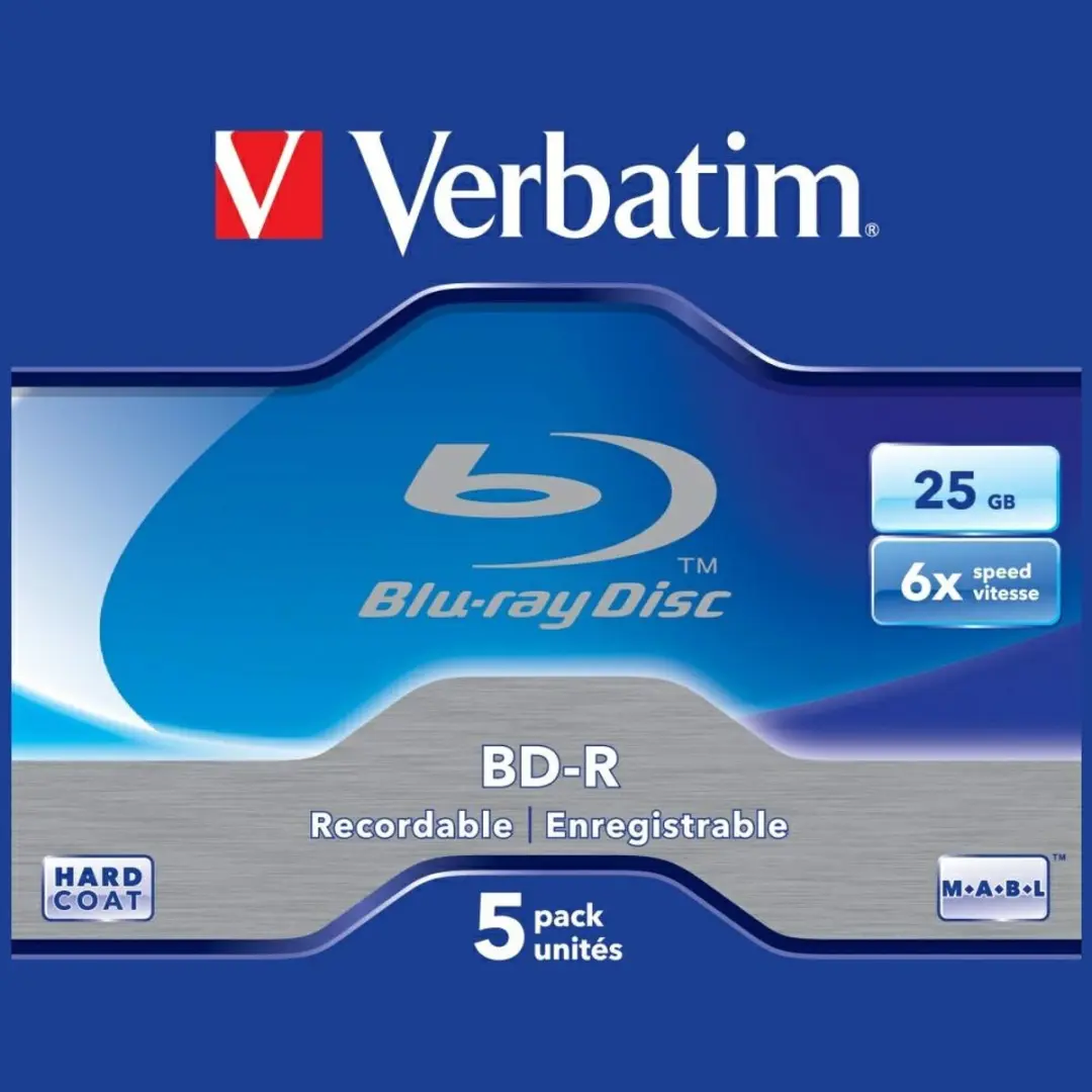 Verbatim 43715 BD-R Schijven 25GB - 5 Stuks