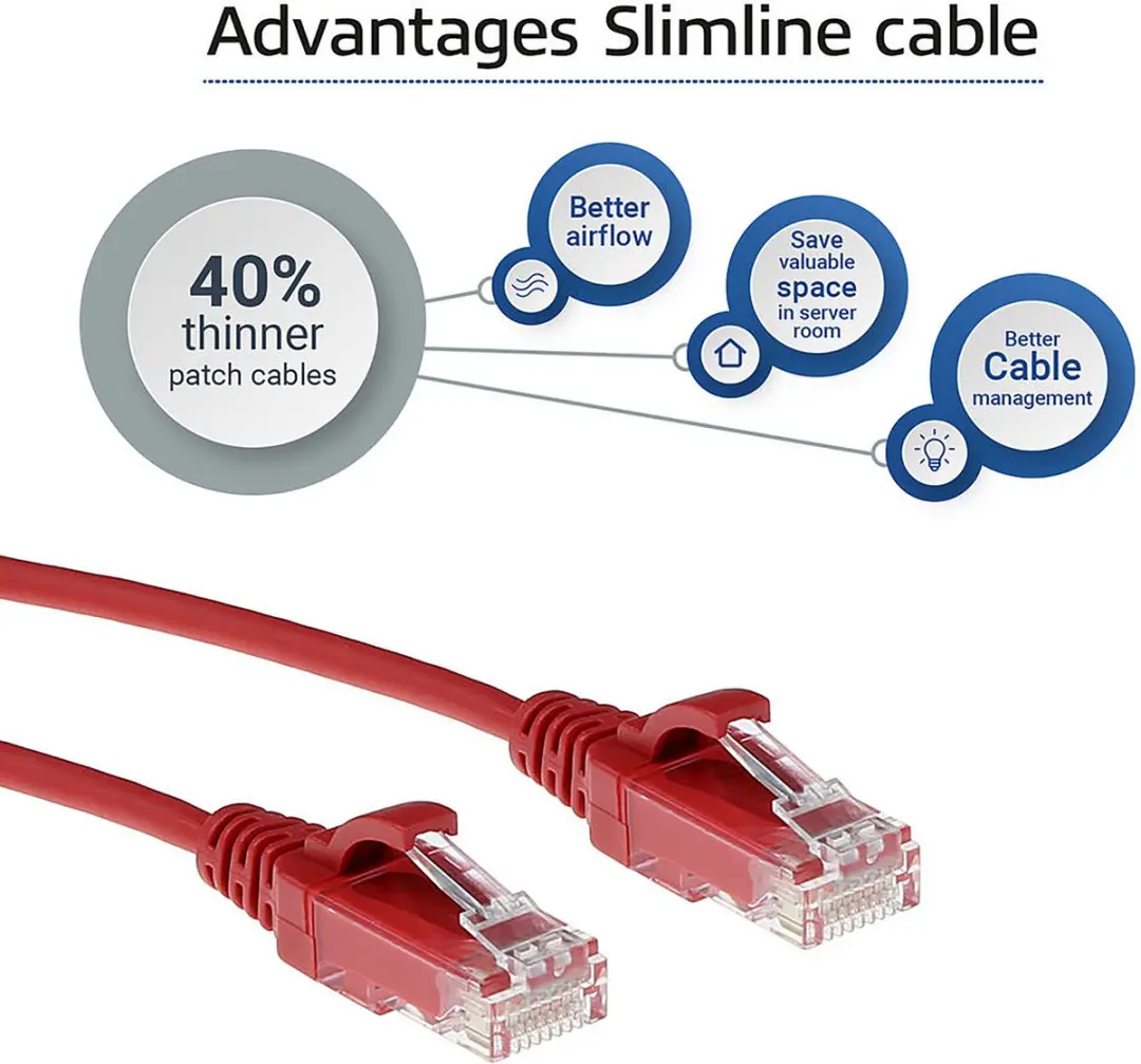 ACT DC9551 Rode CAT6 Patchkabel 1.5m - Snagless - afbeelding 6 van 6
