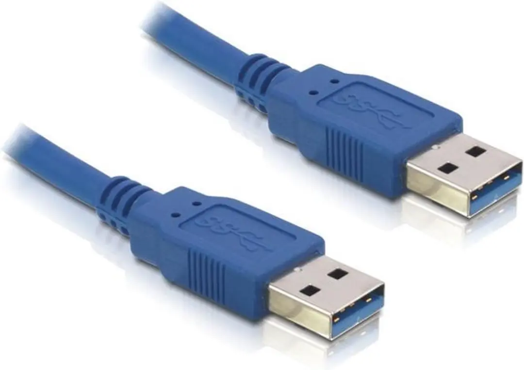 Delock USB 3.0 Kabel A-male/male 5m - Blauw