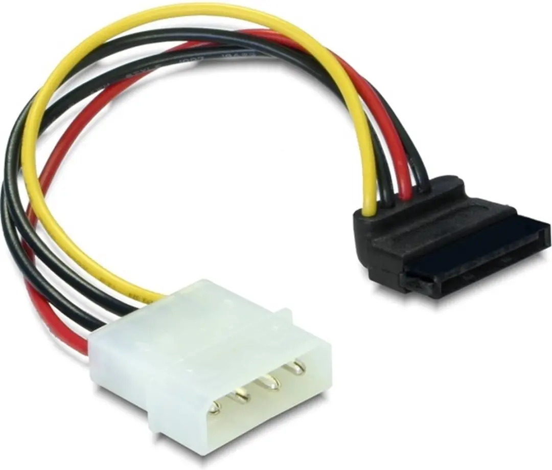 InLine Molex SATA Haaks Adapter 0,15m