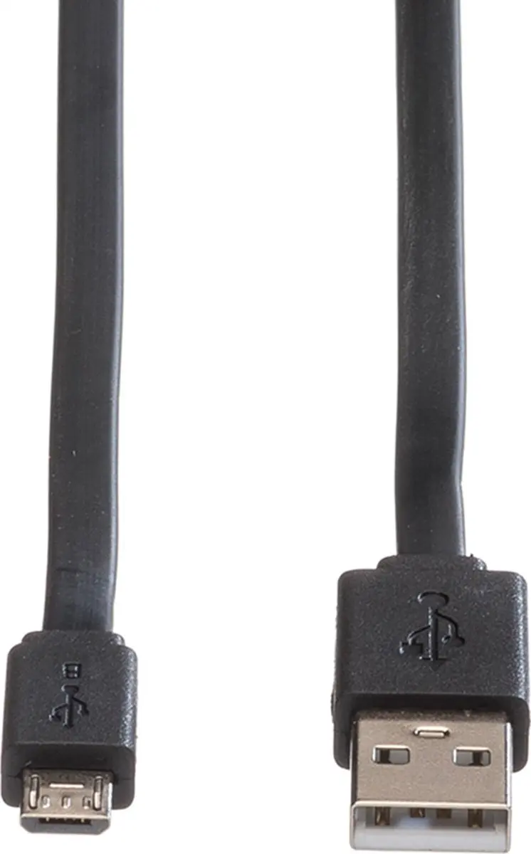 Roline USB A naar Micro USB Kabel 1m - Zwart