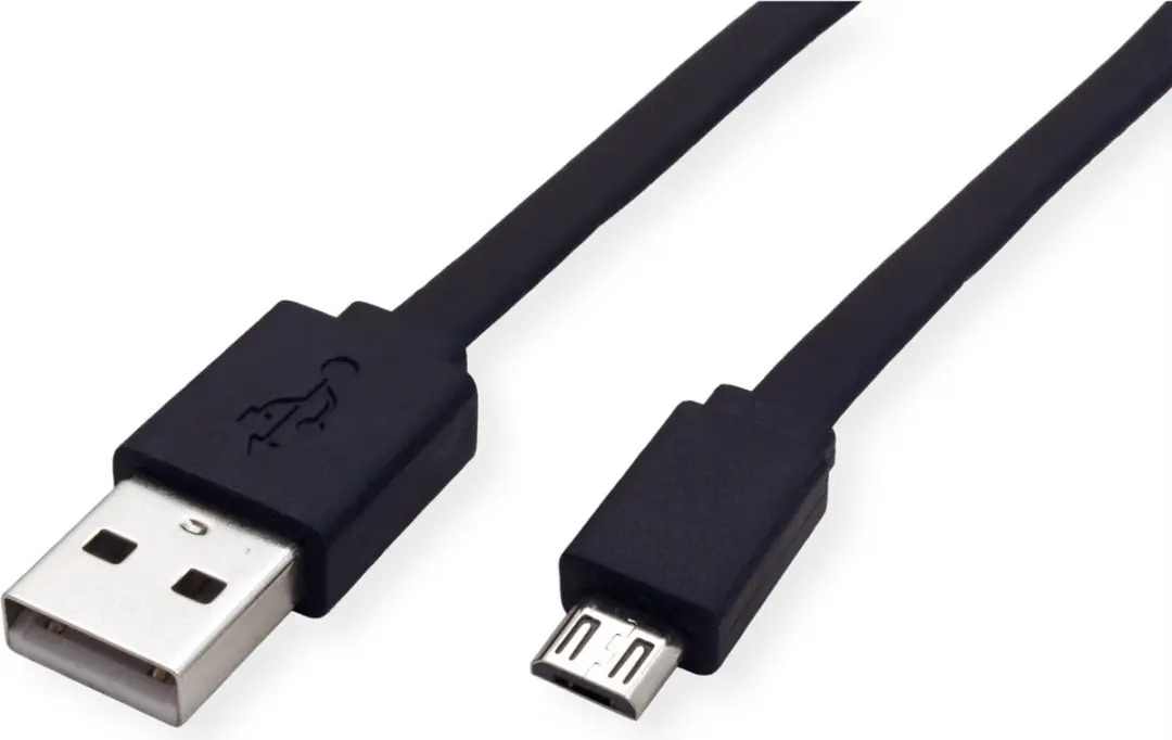 Roline USB A naar Micro USB Kabel 1m - Zwart