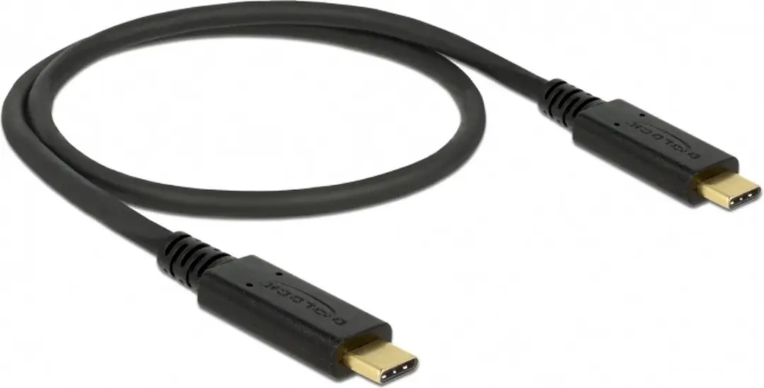 Delock USB-C Kabel 85529 - USB 3.2 10Gbit/s PD 20V/5A 8K30Hz - 0,5m - Zwart