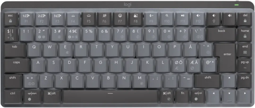 Logitech Kantoor Toetsenbord 920-010776 RF + Bluetooth - Scandinavisch - Grafiet