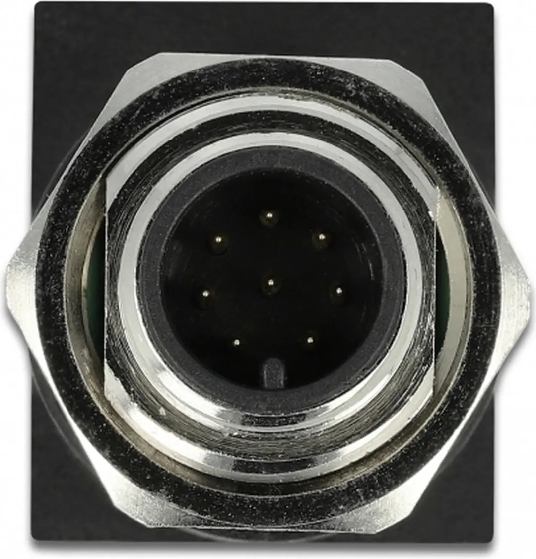 Delock M12 8-pins Industriële Netwerkadapter - RJ45 CAT5e - Zwart