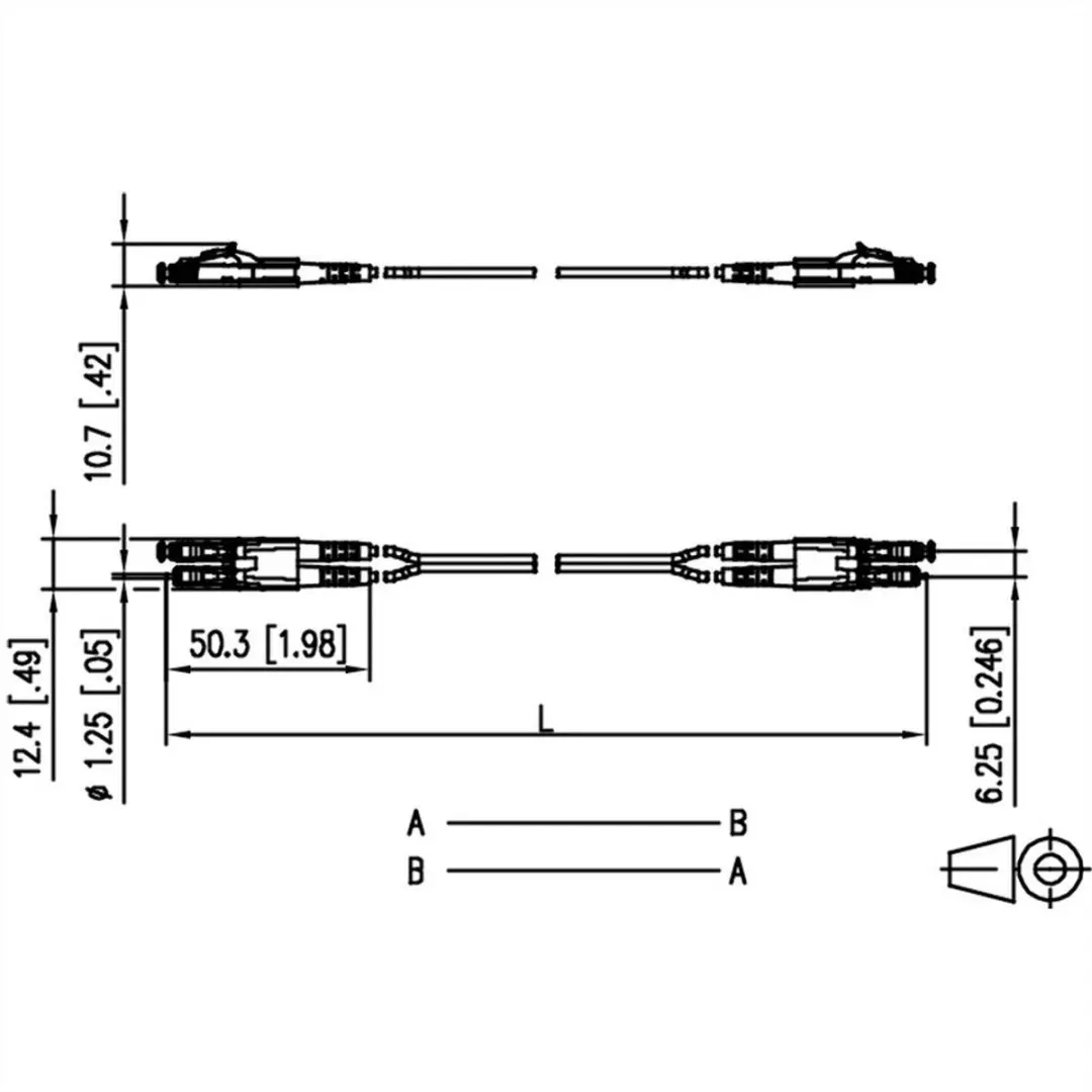 Metz Connect 151S1JOJO20E Glasvezelkabel 2m - Violet