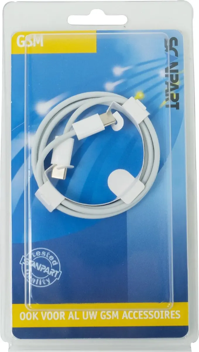 Scanpart USB-C Kabel 1m MUF72AM/A - Wit - afbeelding 6 van 6