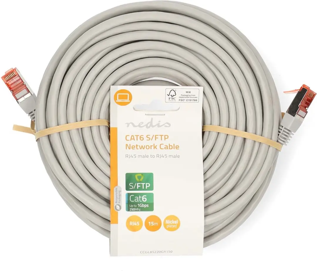 Nedis CAT6 Netwerkkabel CCGL85220GY150 - 15m - Grijs