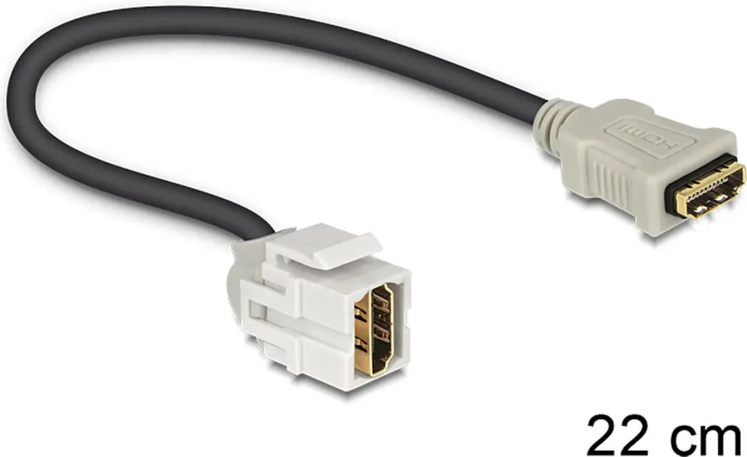 Delock HDMI Keystone Module 250° Haaks 0,3m - Wit