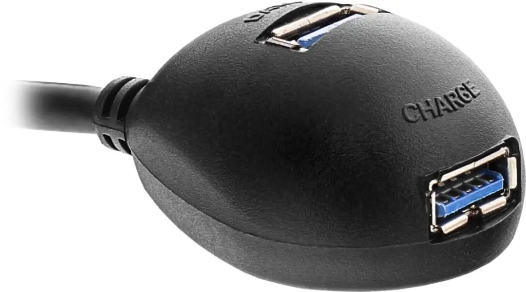InLine USB naar 2x USB Docking Kabel 3.0 - 2m - Zwart