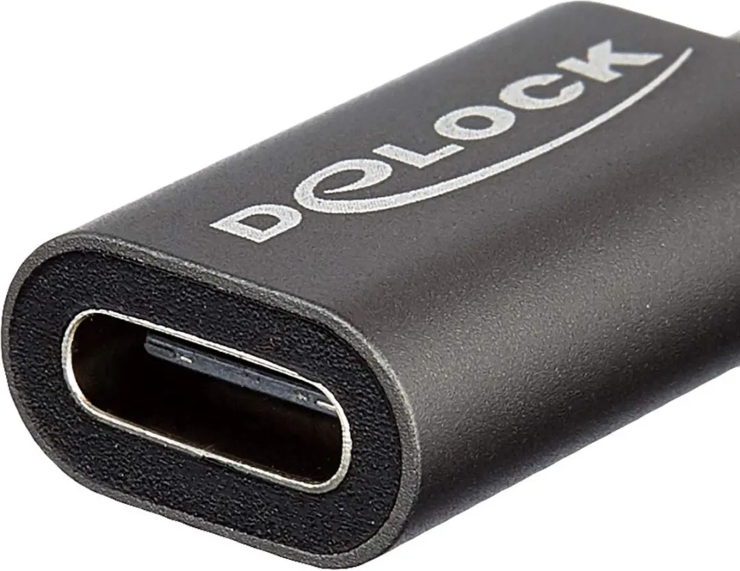 Delock USB 2.0 Micro-B naar USB-C Adapter - Antraciet