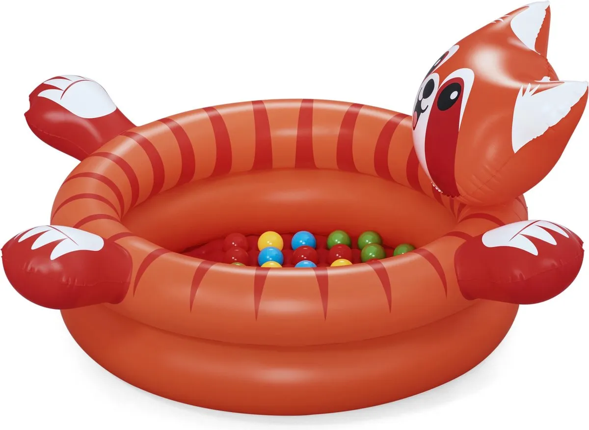 Bestway Ballenbad Speelparadijs Peuters - 65076 - Rood/Wit/Oranje/Bruin - afbeelding 6 van 6