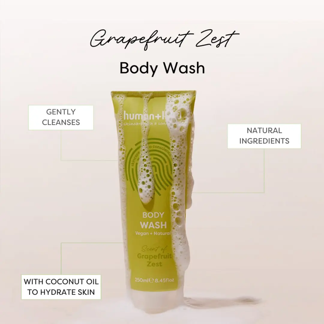Human+Kind Grapefruit Zest Bodywash - 2 Stuks