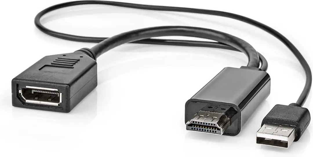 Nedis HDMI naar DisplayPort Adapter CCGB34300BK02 - Verguld - Zwart - afbeelding 6 van 6
