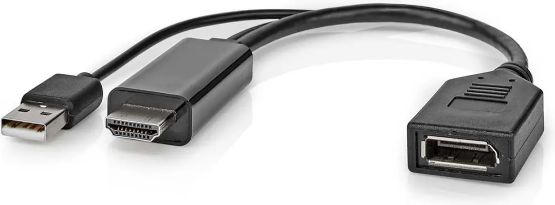 Nedis HDMI naar DisplayPort Adapter CCGB34300BK02 - Verguld - Zwart