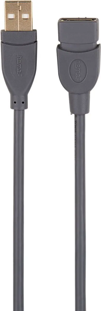 Hama USB 2.0 A-kabel 3m - Grijs