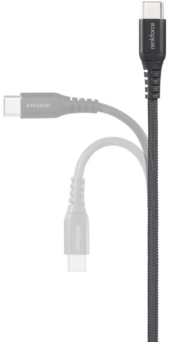 Renkforce RF-6872332 USB-kabel USB 2.0 A-C 1m - Zwart