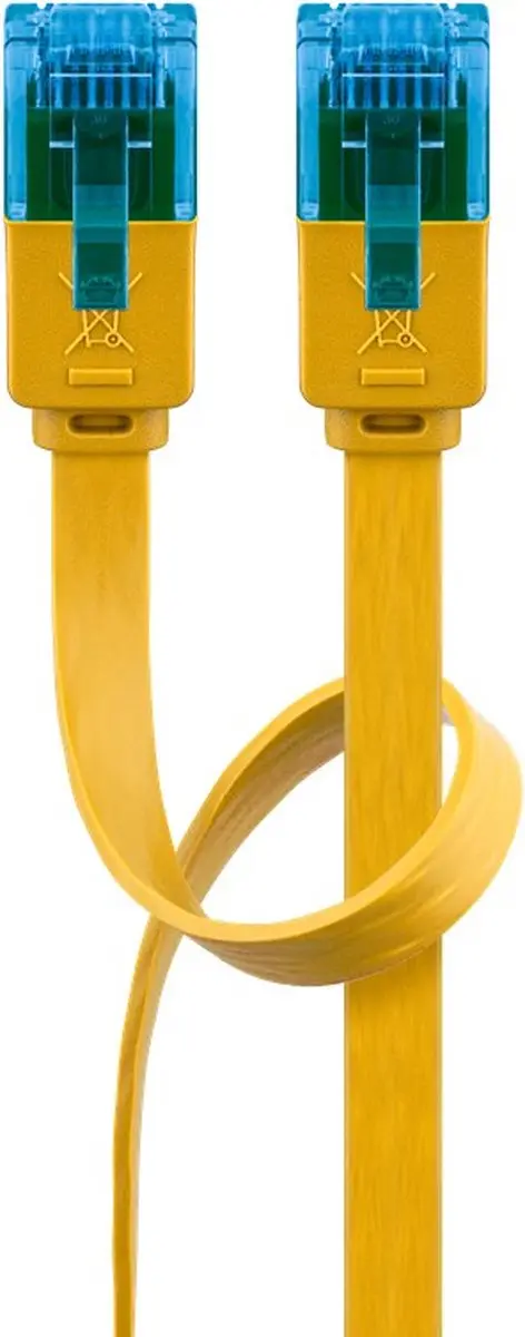 Goobay CAT6A Netwerkkabel RJ45 - Geel - 0.5m - 10 Stuks