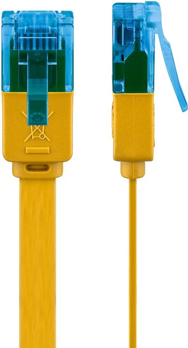 Goobay CAT6A Netwerkkabel RJ45 - Geel - 0.5m - 10 Stuks