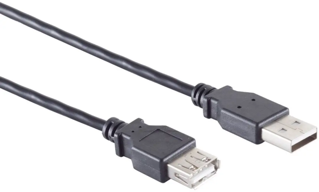 InLine USB-A Verlengkabel USB2.0 0,5m - 2,5W - Zwart