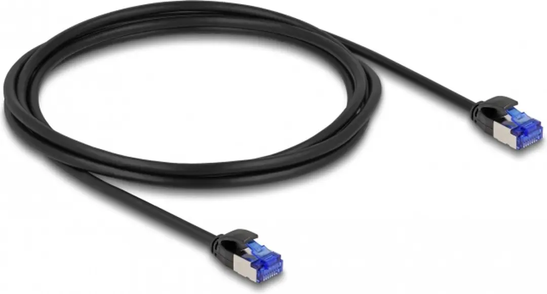 Delock RJ45 Cat.6A S/FTP Netwerkkabel 2m - Zwart