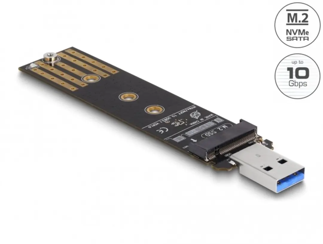 Delock M.2 NVMe/SATA naar USB 3.2 Gen 2 Converter