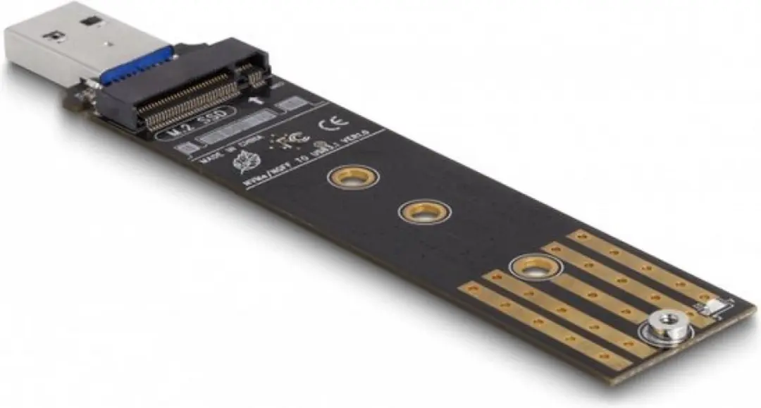 Delock M.2 NVMe/SATA naar USB 3.2 Gen 2 Converter - Zwart