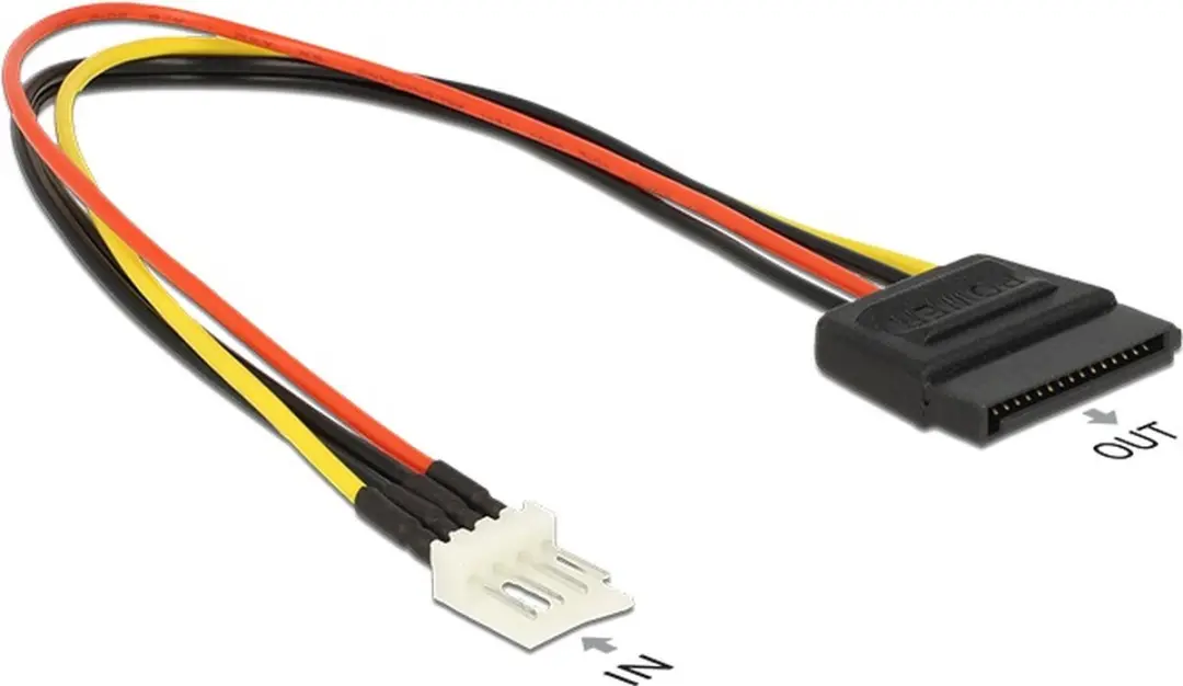 Delock Floppy naar SATA Voedingskabel 0,25m