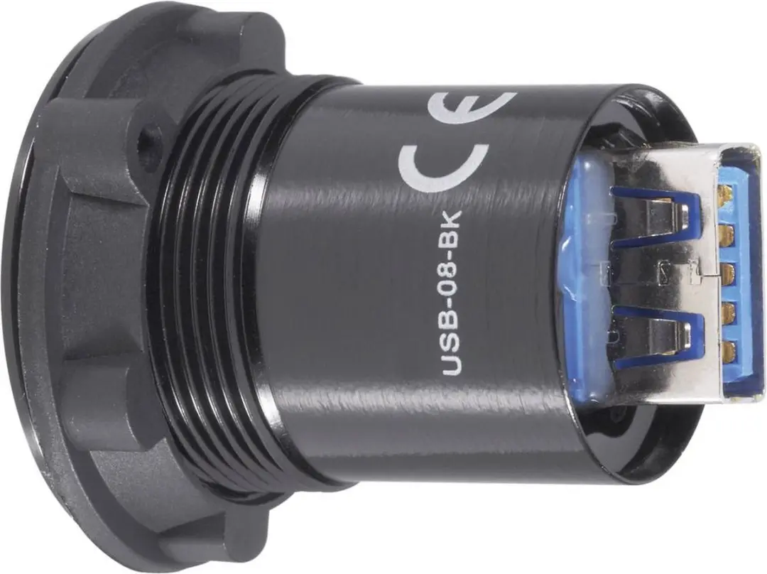 Tru Components USB-inbouwbus 3.0 USB-08-BK - Zwart