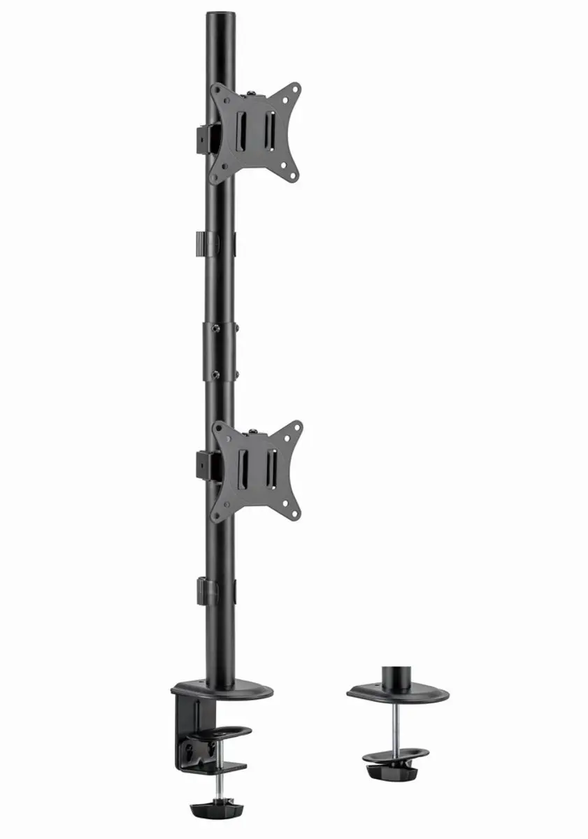 Gembird MA-D2-02 Dubbele Monitorarm - 17-32" - 2x9kg - Zwart
