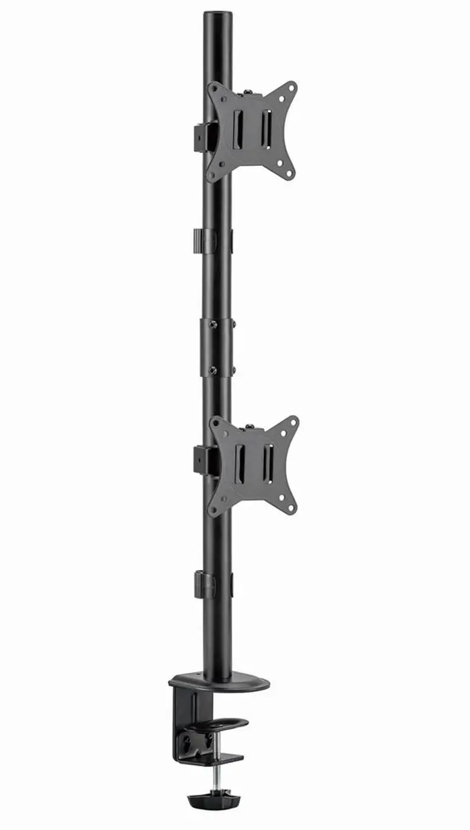 Gembird MA-D2-02 Dubbele Monitorarm - 17-32" - 2x9kg - Zwart