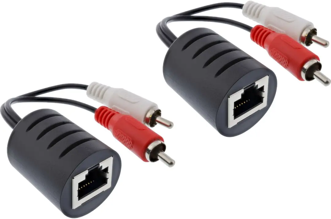 InLine Tulp Stereo Audio over Ethernet Extender Set