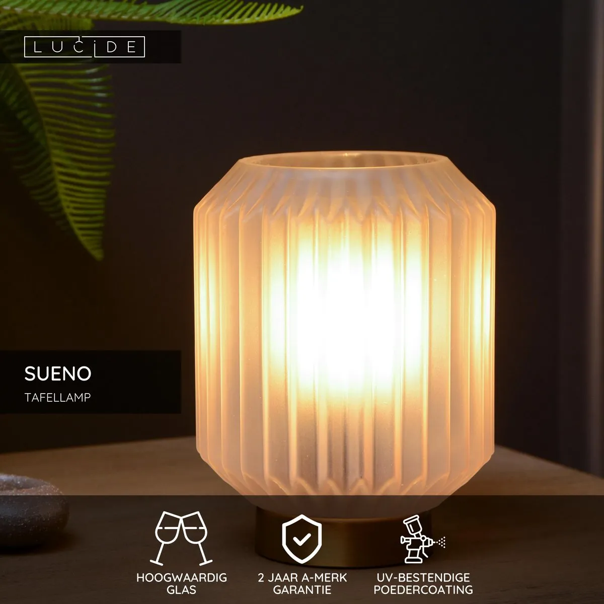 Lucide Sueno Tafellamp Ø13cm - 1xE14 - Wit