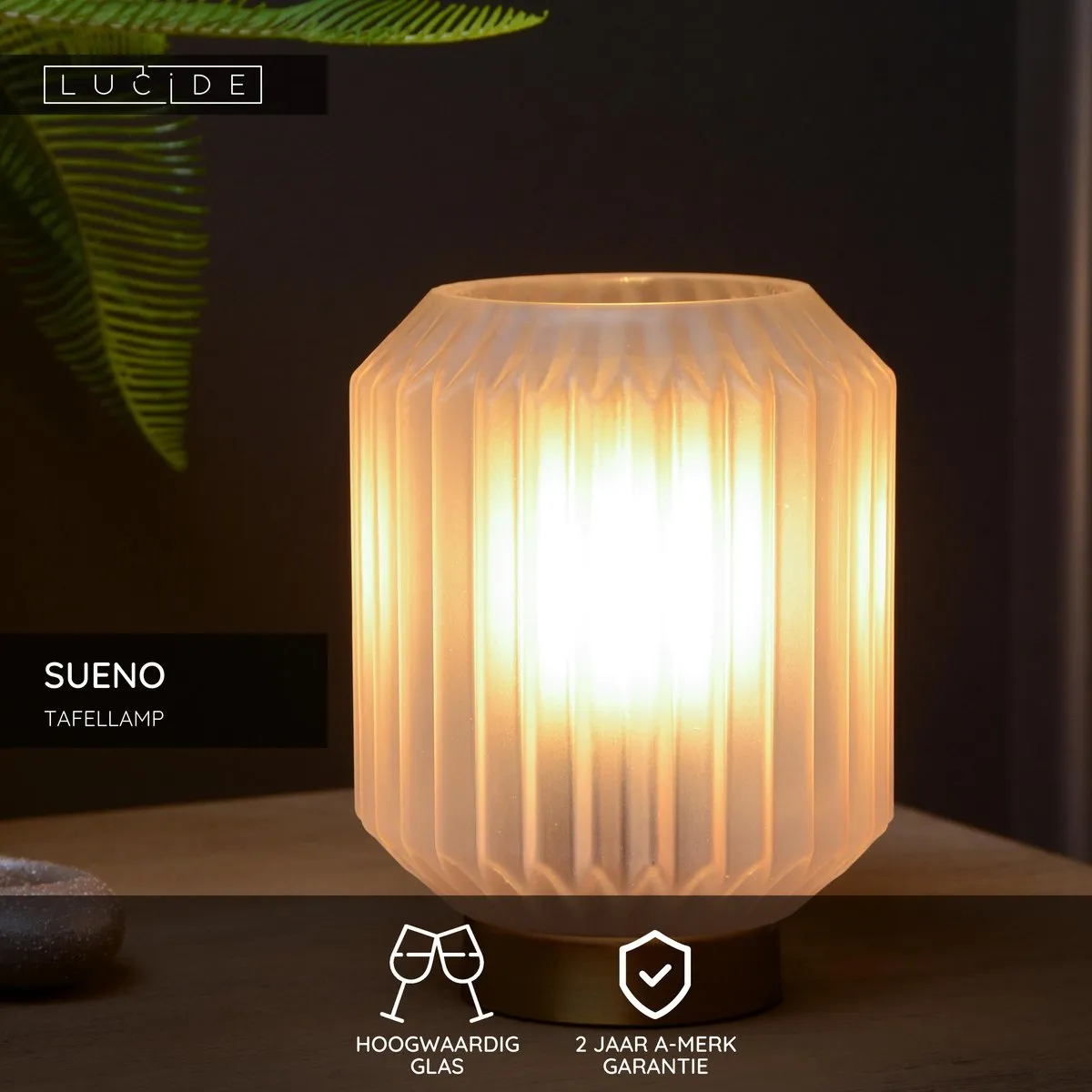 Lucide Sueno Tafellamp Ø13cm - 1xE14 - Wit
