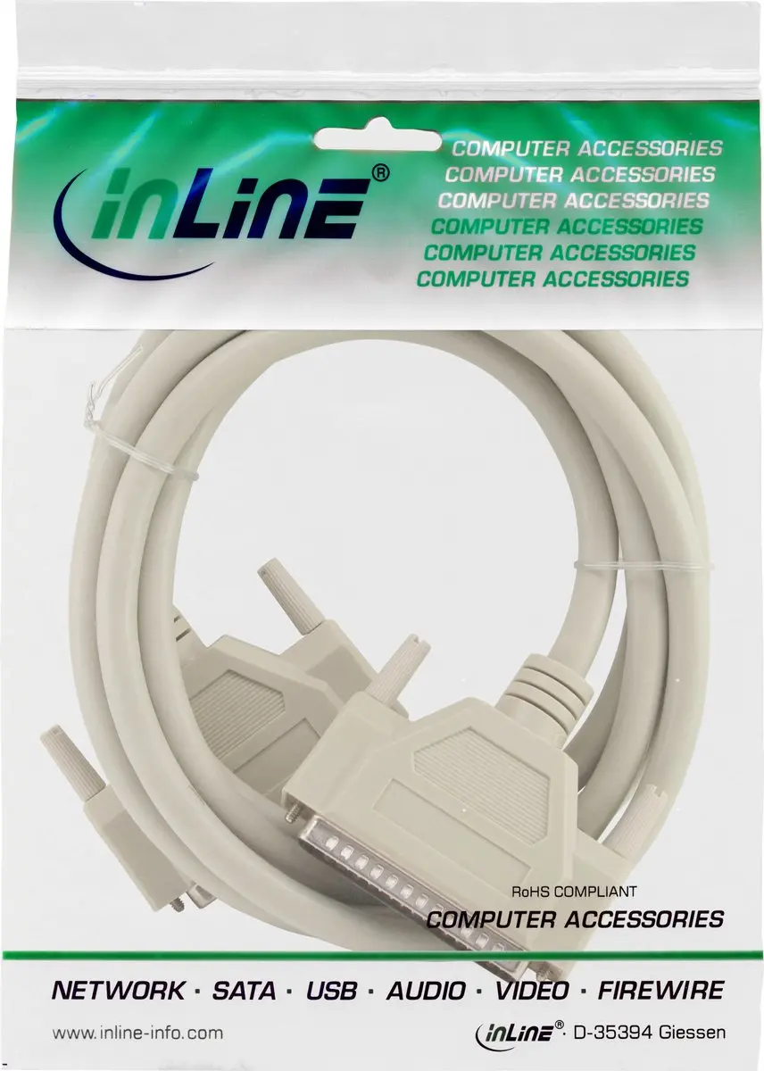 InLine Seriële kabel 37-pin M/M 1:1 1m