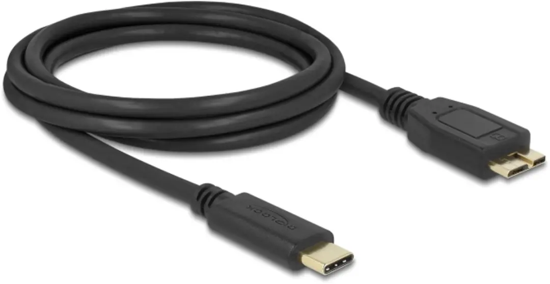 Delock USB 5Gbps Type-C naar Micro-B Kabel 2m - Zwart