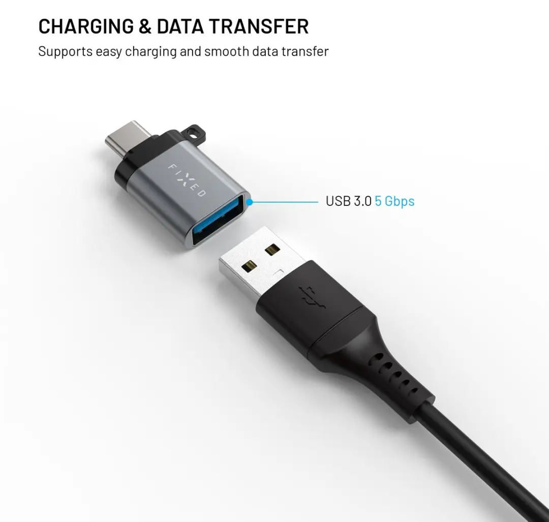 Fixed Link USB-C naar USB-A 3.0 Adapter
