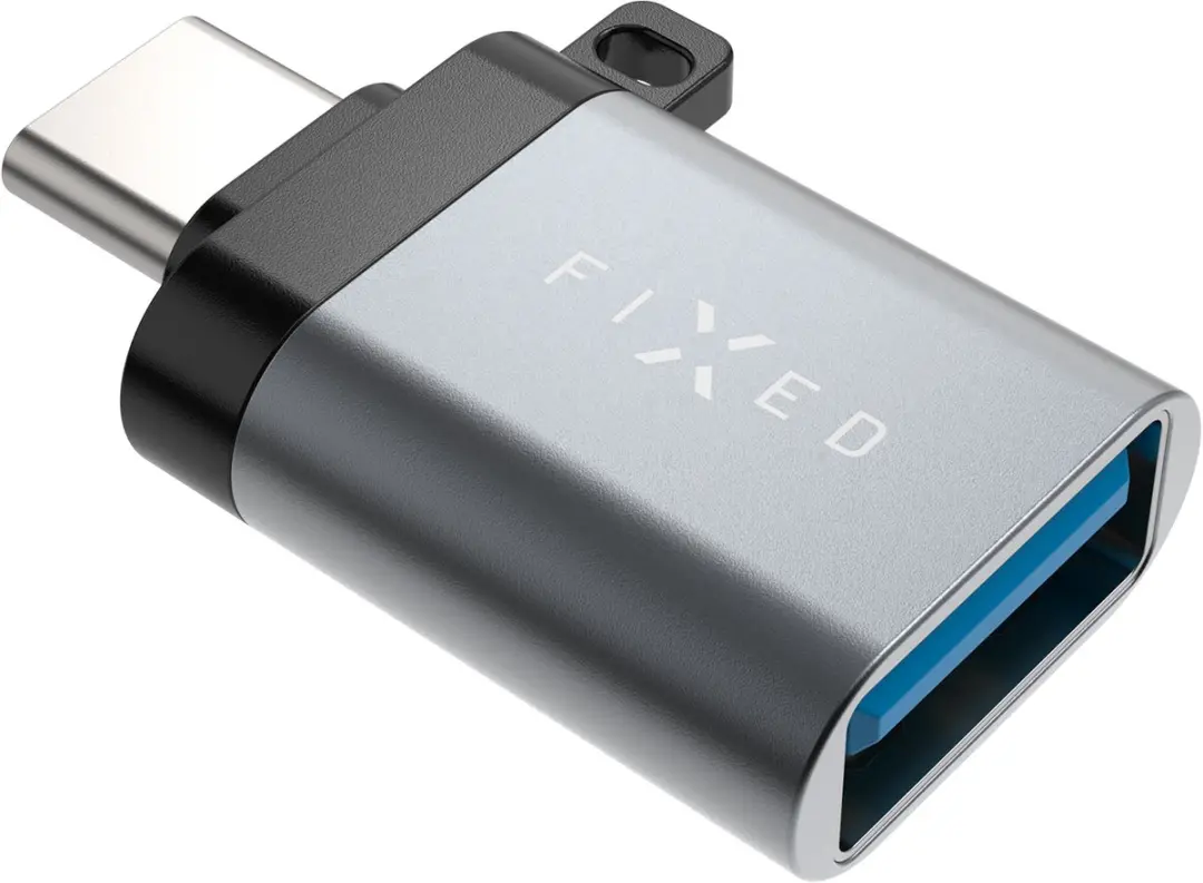 Fixed Link USB-C naar USB-A 3.0 Adapter - Grijs
