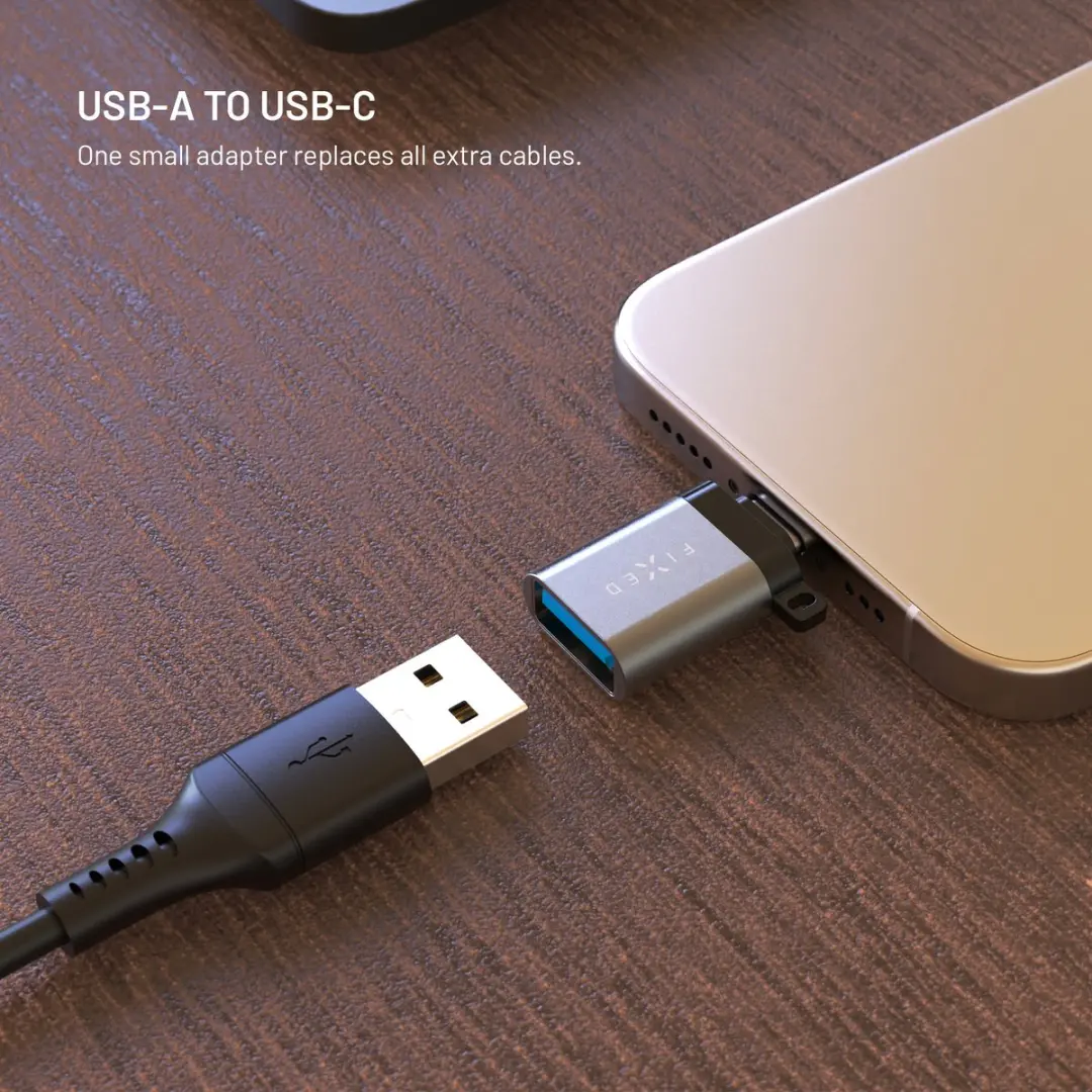 Fixed Link USB-C naar USB-A 3.0 Adapter - Grijs - afbeelding 6 van 6