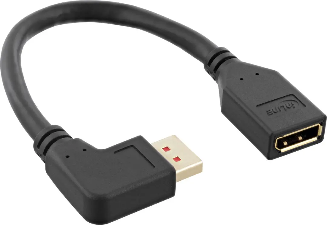 InLine DisplayPort Adapter 1.4 90° Links