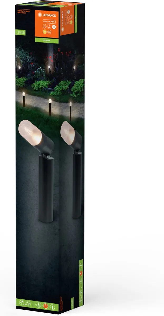 LEDVANCE Endura Hybrid Rota Buitenlantaarn 1W - Zwart