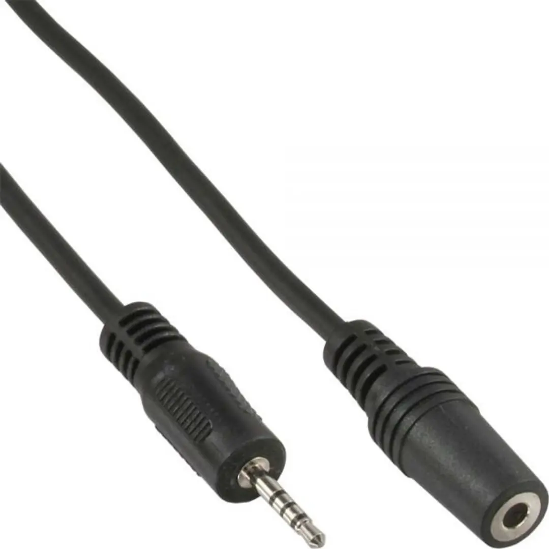InLine 2,5mm Jack naar 3,5mm Jack Kabel - 3m - Zwart
