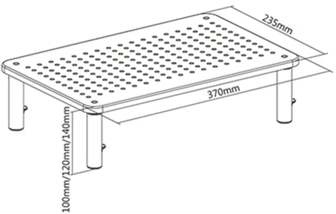 Gembird MS-TABLE-01 Monitorstandaard - Zwart