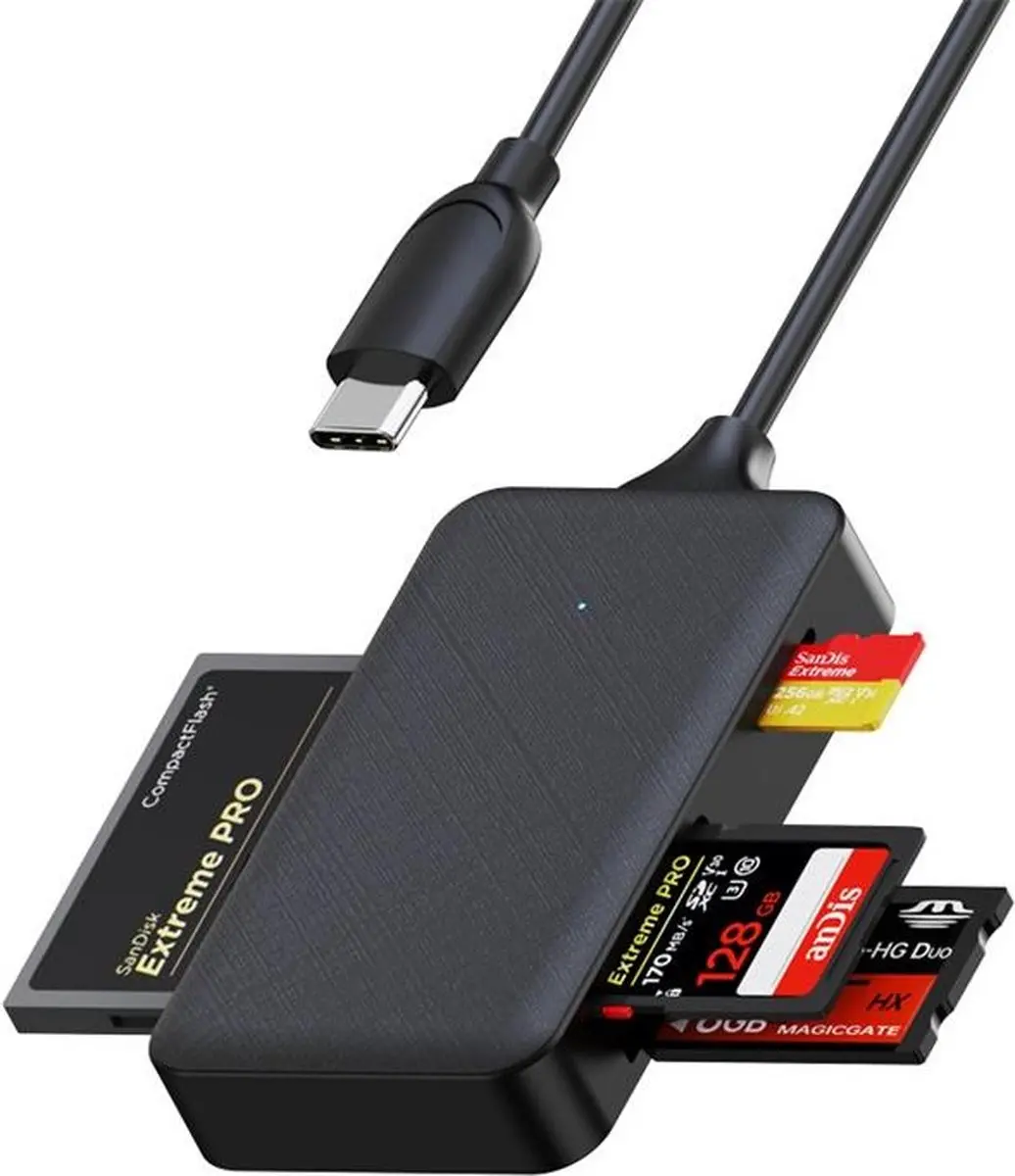 NÖRDIC CRD-055 USB-C Kaartlezer 4-in-1
