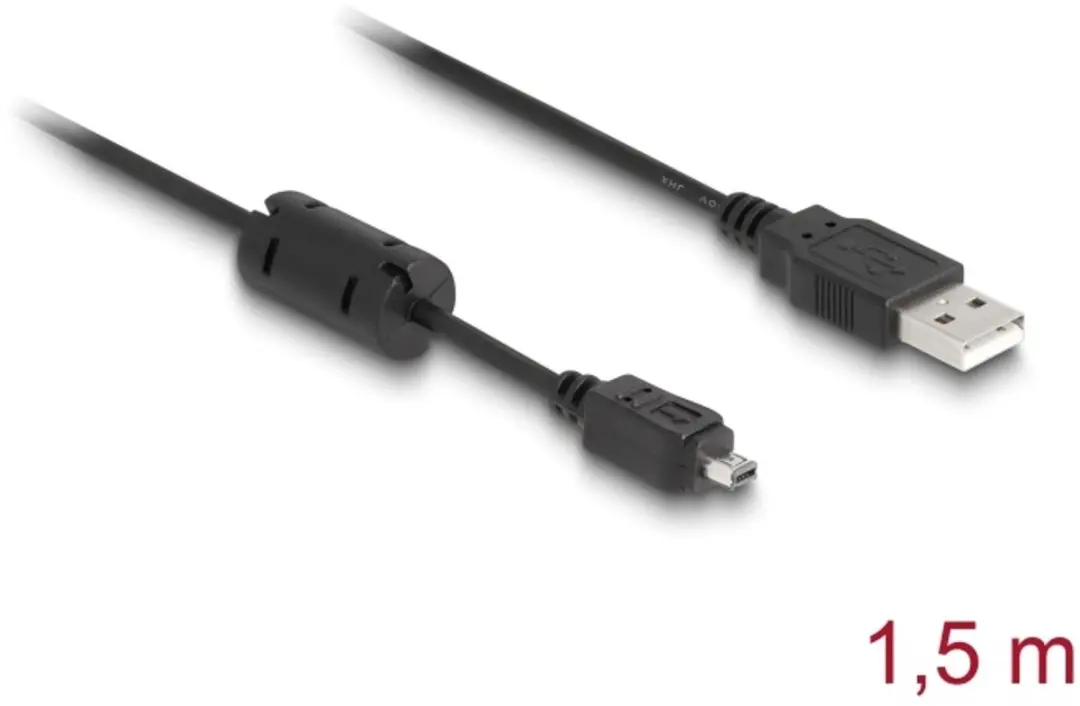 Delock USB-B mini 4 pin Hirose naar USB-A Kabel 1,5m