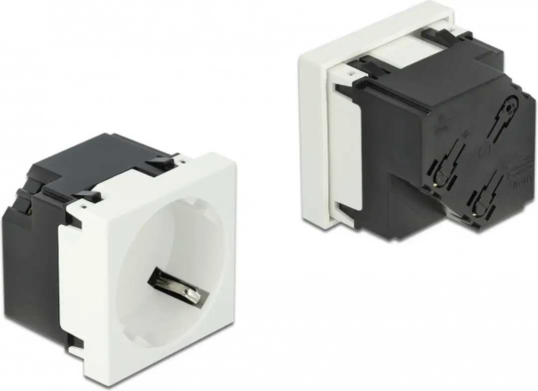 Delock Easy 45° Aardcontact Stopcontact - 10 Stuks - Wit