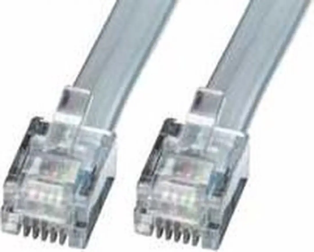Lindy Telefoon Aansluitkabel RJ12 2m - Grijs