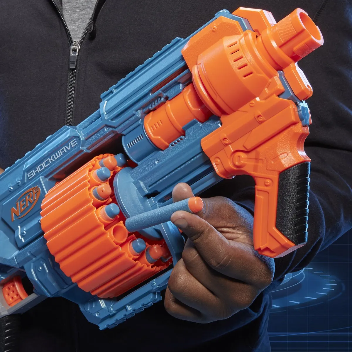Nerf Elite 2.0 Shockwave RD-15 E9527EU4 - Blauw/Oranje