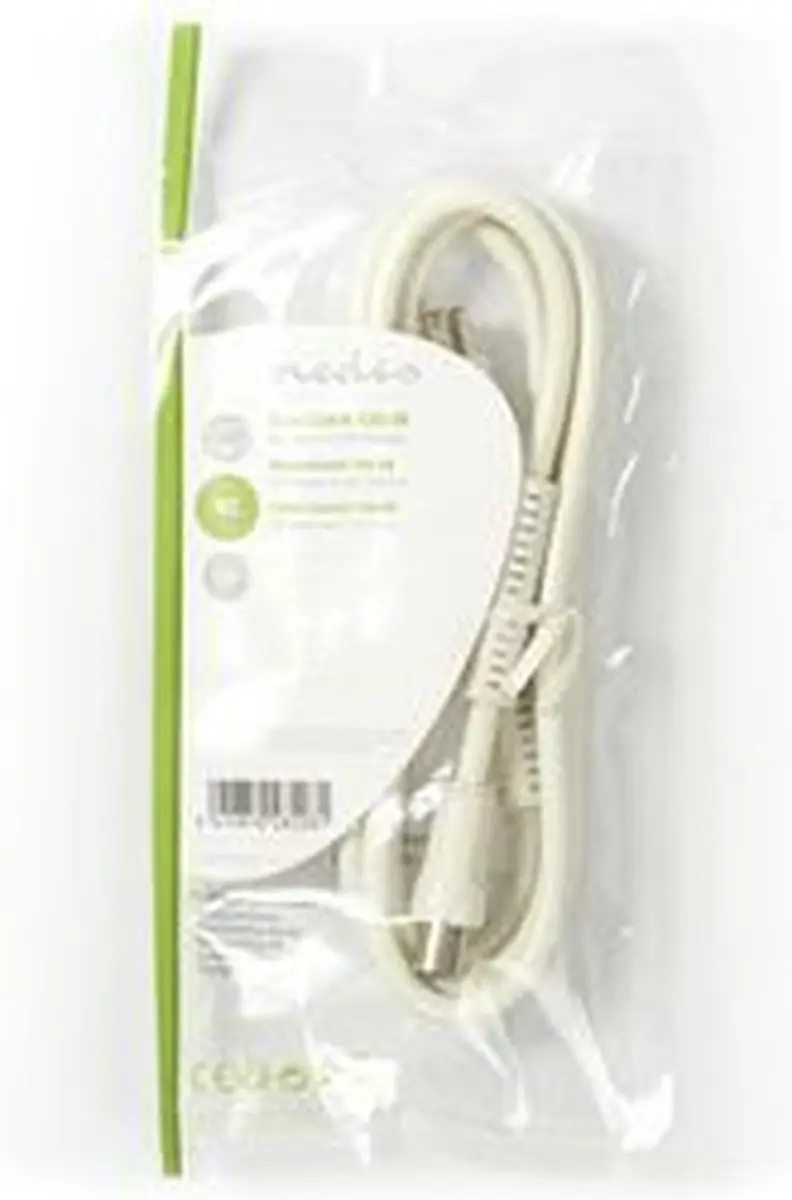 Nedis Coaxkabel CSGP40020WT15 - 1,5m - 75 Ohm - Wit